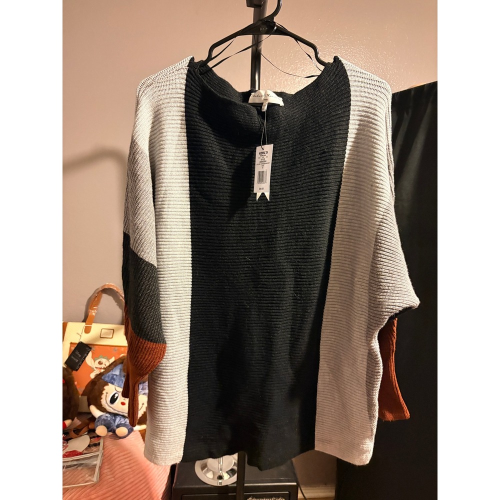 Chelsea & Theodore Wide Striped Sweater Sz 1X